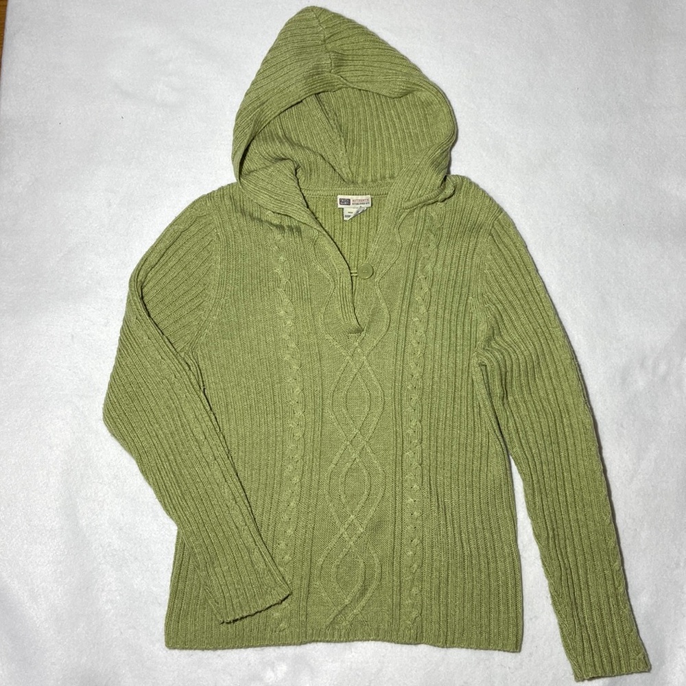 Faded Glory Sweater Hoodie. X-Large Soft Green.